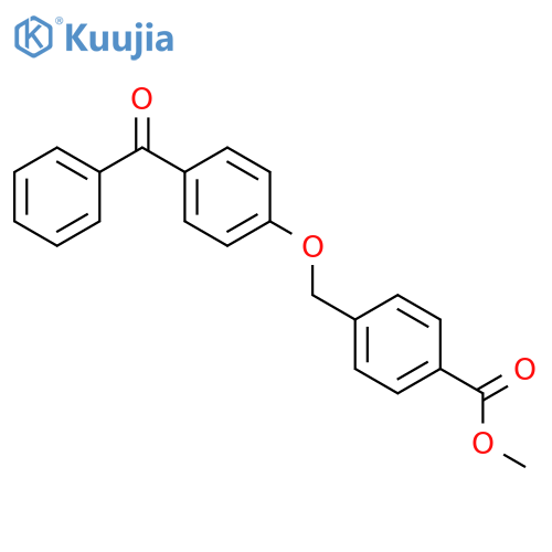 Benzoic acid, 4-[(4-benzoylphenoxy)methyl]-, methyl ester structure