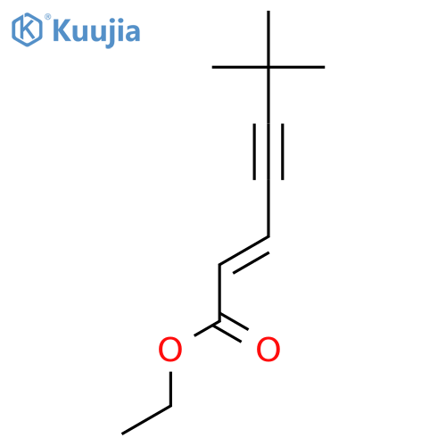 2-Hepten-4-ynoic acid, 6,6-dimethyl-, ethyl ester, (E)- structure