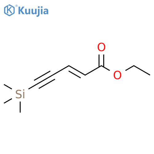 2-Penten-4-ynoic acid, 5-(trimethylsilyl)-, ethyl ester, (2E)- structure