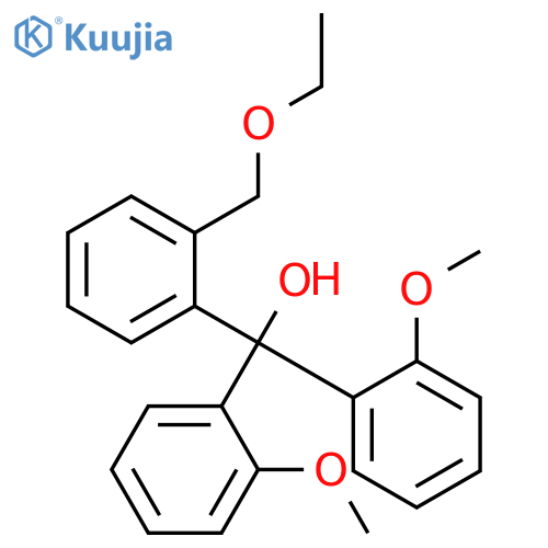 Benzenemethanol,2-(ethoxymethyl)-a,a-bis(2-methoxyphenyl)- structure