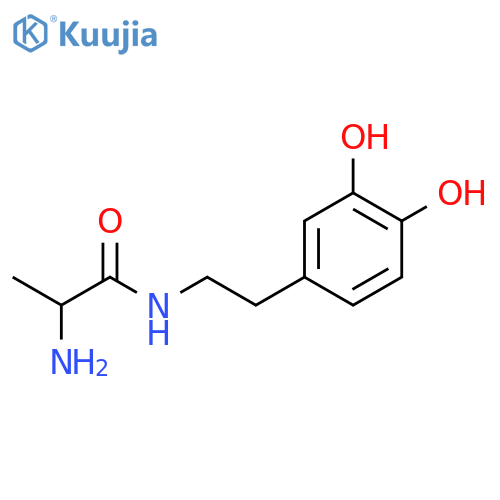 Propanamide, 2-amino-N-[2-(3,4-dihydroxyphenyl)ethyl]-, (S)- structure