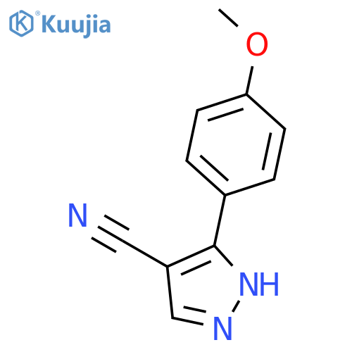 1H-Pyrazole-4-carbonitrile, 3-(4-methoxyphenyl)- structure