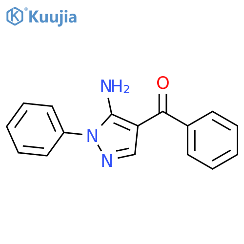 (5-amino-1-phenyl-1H-pyrazol-4-yl)-phenyl-methanone structure