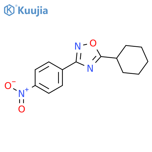 5-Cyclohexyl-3-(4-nitrophenyl)-1,2,4-oxadiazole structure