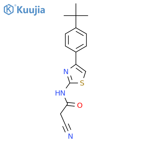 N-4-(4-tert-Butylphenyl)-1,3-thiazol-2-yl-2-cyanoacetamide structure