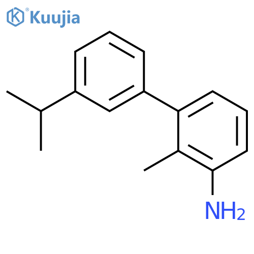 [1,1'-Biphenyl]-3-amine, 2-methyl-3'-(1-methylethyl)- structure