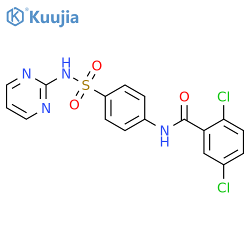 2,5-dichloro-N-[4-(pyrimidin-2-ylsulfamoyl)phenyl]benzamide structure