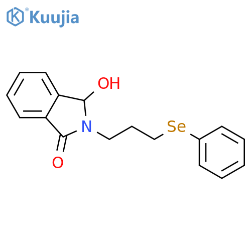 1H-Isoindol-1-one, 2,3-dihydro-3-hydroxy-2-[3-(phenylseleno)propyl]- structure