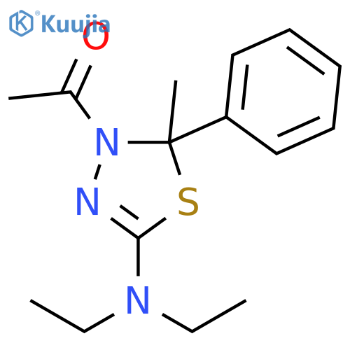 1,3,4-Thiadiazol-2-amine,4-acetyl-N,N-diethyl-4,5-dihydro-5-methyl-5-phenyl- structure