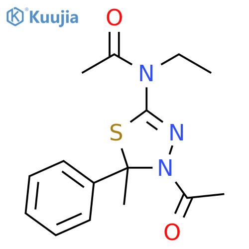 Acetamide,N-(4-acetyl-4,5-dihydro-5-methyl-5-phenyl-1,3,4-thiadiazol-2-yl)-N-ethyl- structure