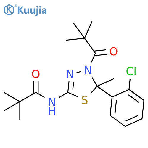 Propanamide,N-[5-(2-chlorophenyl)-4-(2,2-dimethyl-1-oxopropyl)-4,5-dihydro-5-methyl-1,3,4-thiadiazol-2-yl]-2,2-dimethyl- structure