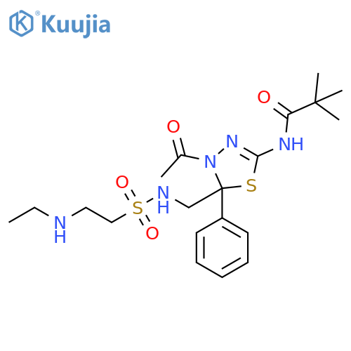 Propanamide,N-[4-acetyl-5-[[[[2-(ethylamino)ethyl]sulfonyl]amino]methyl]-4,5-dihydro-5-phenyl-1,3,4-thiadiazol-2-yl]-2,2-dimethyl- structure