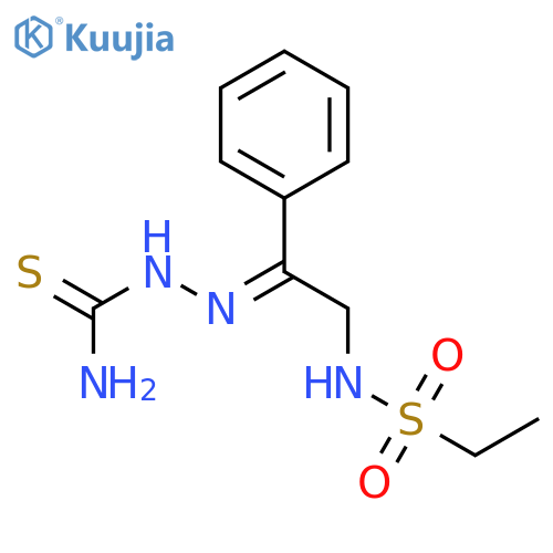 Hydrazinecarbothioamide,2-[2-[(ethylsulfonyl)amino]-1-phenylethylidene]- structure