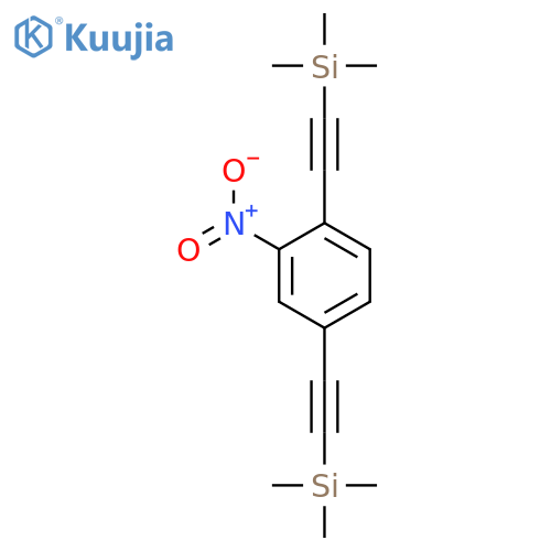 Silane, [(2-nitro-1,4-phenylene)di-2,1-ethynediyl]bis[trimethyl- structure