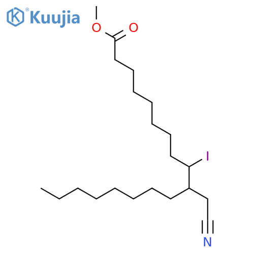 Octadecanoic acid, 10-(cyanomethyl)-9-iodo-, methyl ester structure
