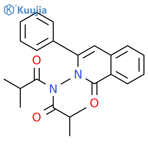 Propanamide,2-methyl-N-(2-methyl-1-oxopropyl)-N-(1-oxo-3-phenyl-2(1H)-isoquinolinyl)- structure