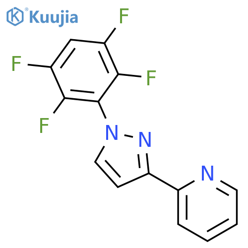 Pyridine, 2-[1-(2,3,5,6-tetrafluorophenyl)-1H-pyrazol-3-yl]- structure