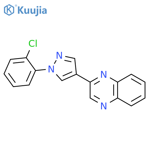 QUINOXALINE, 2-[1-(2-CHLOROPHENYL)-1H-PYRAZOL-4-YL]- structure