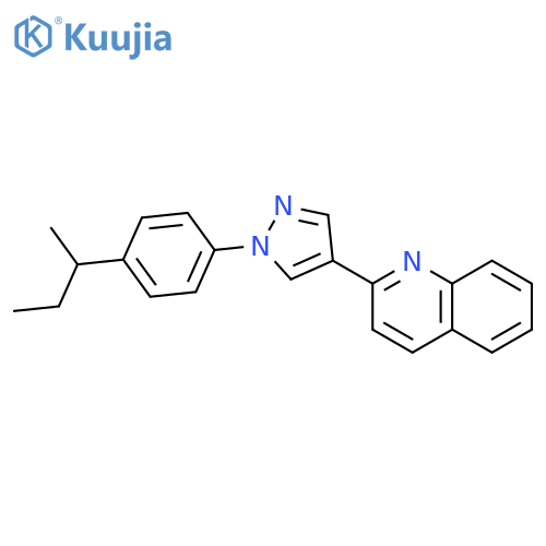 Quinoline, 2-[1-[4-(1-methylpropyl)phenyl]-1H-pyrazol-4-yl]- structure