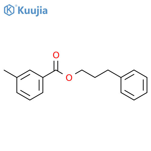 Benzoic acid,3-methyl-, 3-phenylpropyl ester structure