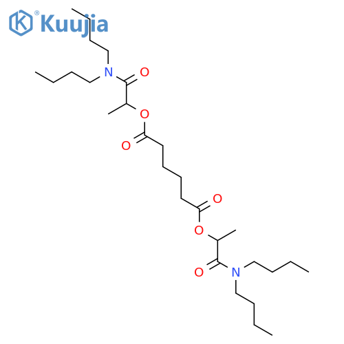 Hexanedioic acid,1,6-bis[2-(dibutylamino)-1-methyl-2-oxoethyl] ester structure
