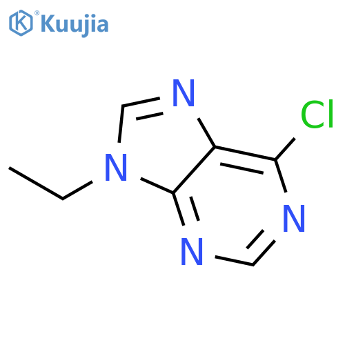 6-chloro-9-ethyl-9H-purine structure