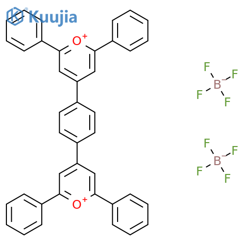 4,4'-(1,4-Phenylene)bis(2,6-diphenylpyrylium) tetrafluoroborate structure