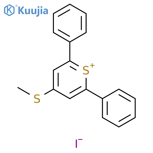 Thiopyrylium, 4-(methylthio)-2,6-diphenyl-, iodide structure