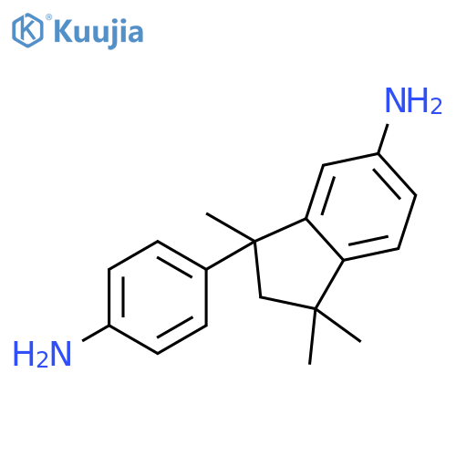 3-(4-aminophenyl)-1,1,3-trimethyl-2,3-dihydro-1H-inden-5-amine structure