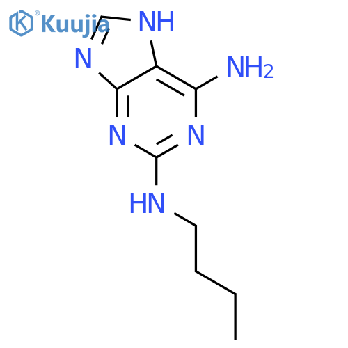 9H-Purine-2,6-diamine,N2-butyl- structure