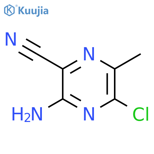 3-amino-5-chloro-6-methylpyrazine-2-carbonitrile structure