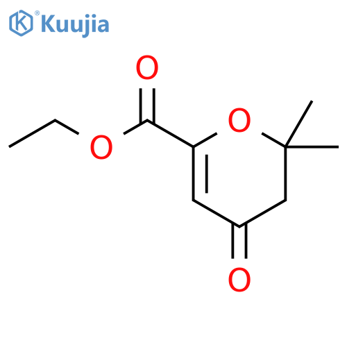 2H-Pyran-6-carboxylicacid, 3,4-dihydro-2,2-dimethyl-4-oxo-, ethyl ester structure