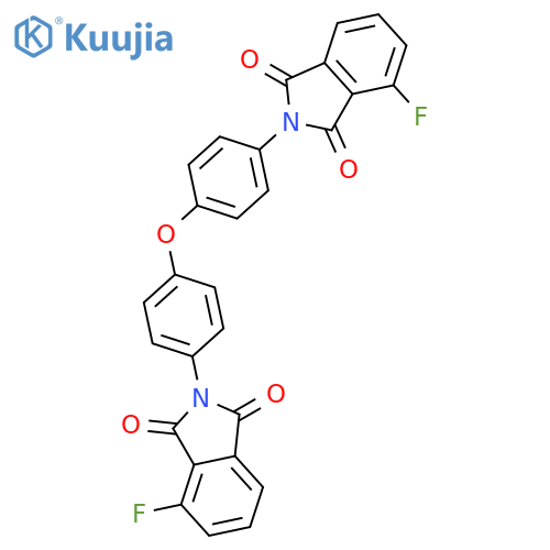 1H-ISOINDOLE-1,3(2H)-DIONE, 2,2'-(OXYDI-4,1-PHENYLENE)BIS[4-FLUORO- structure