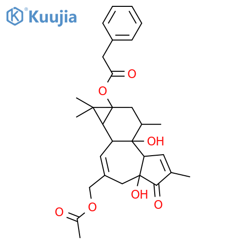 12-Deoxyphorbol 13-phenylacetate 20-acetate structure