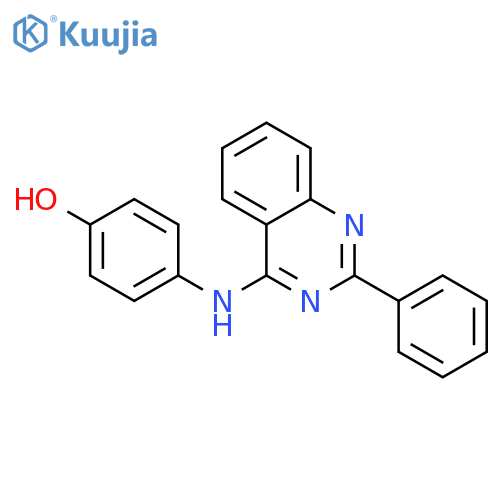 Phenol, 4-[(2-phenyl-4-quinazolinyl)amino]- structure