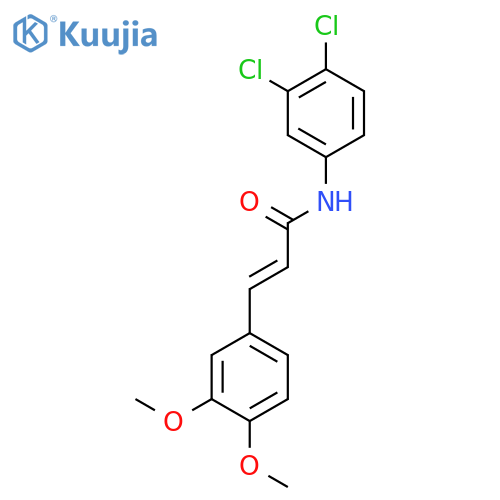 (2E)-N-(3,4-dichlorophenyl)-3-(3,4-dimethoxyphenyl)prop-2-enamide structure
