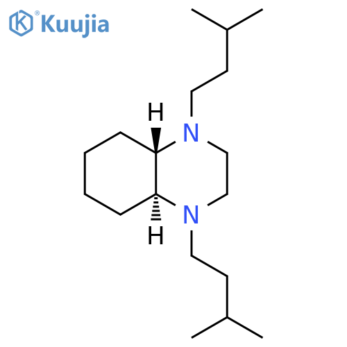 (4aS,8aS)-1,4-bis(3-methylbutyl)decahydroquinoxaline structure