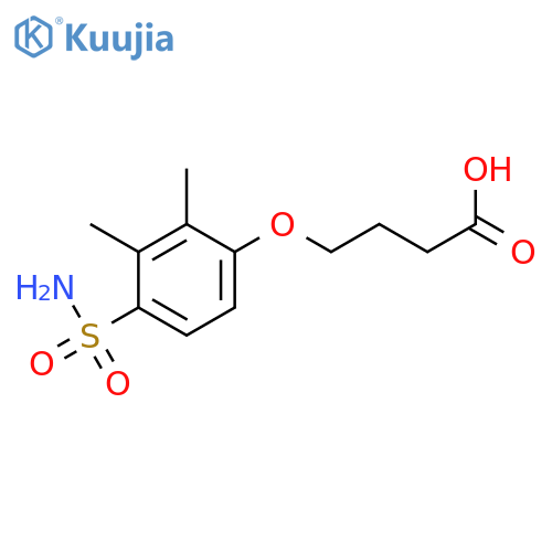 Butanoic acid, 4-[4-(aminosulfonyl)-2,3-dimethylphenoxy]- structure