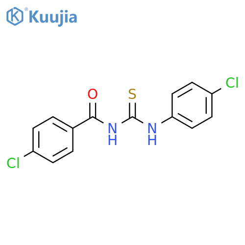 4-chloro-N-{[(4-chlorophenyl)amino]carbonothioyl}benzamide structure