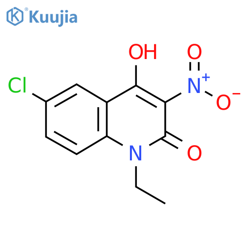 6-Chloro-1-ethyl-4-hydroxy-3-nitro-1H-quinolin-2-one structure