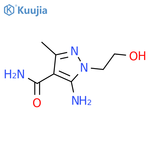 1H-Pyrazole-4-carboxamide,5-amino-1-(2-hydroxyethyl)-3-methyl- structure
