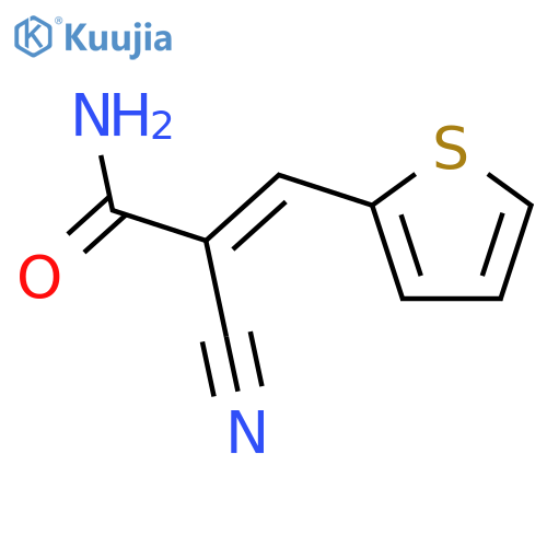 2-cyano-3-(thiophen-2-yl)prop-2-enamide structure