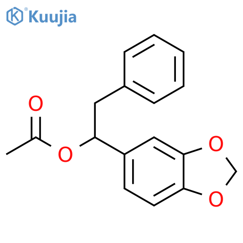 1,3-Benzodioxole-5-methanol,a-(phenylmethyl)-, 5-acetate structure