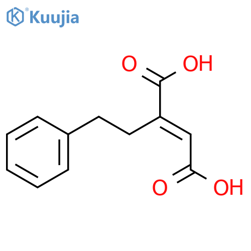 (2E)-2-(2-phenylethyl)but-2-enedioic acid structure