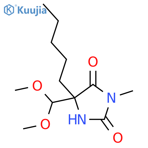 5-(dimethoxymethyl)-3-methyl-5-pentylimidazolidine-2,4-dione structure