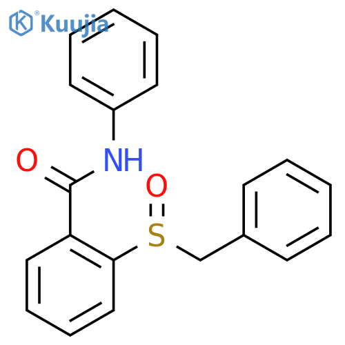 Benzamide, N-phenyl-2-[(phenylmethyl)sulfinyl]- structure