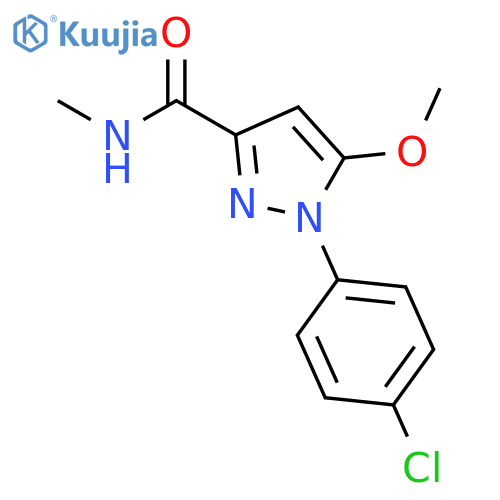 1H-Pyrazole-3-carboxamide, 1-(4-chlorophenyl)-5-methoxy-N-methyl- structure