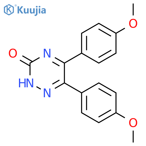 1,2,4-Triazin-3(2H)-one,5,6-bis(4-methoxyphenyl)- structure