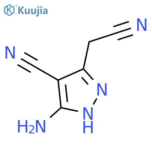 5-Amino-4-cyano-3-(cyanomethyl)pyrazole structure