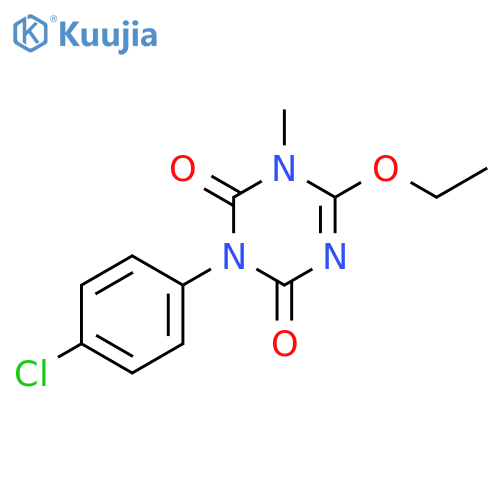 1,3,5-Triazine-2,4(1H,3H)-dione, 3-(4-chlorophenyl)-6-ethoxy-1-methyl- structure